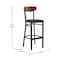 Flash Furniture Black Vinyl Seat Barstool with Walnut Wood Back XU-DG6V6BV-WAL-GG - alternate 7